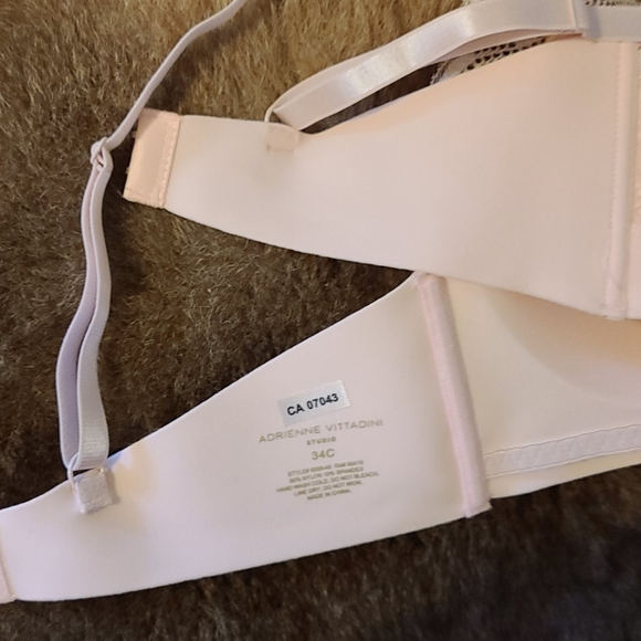 Adrienne vittadini studio bra pink white new - Picture 7 of 12